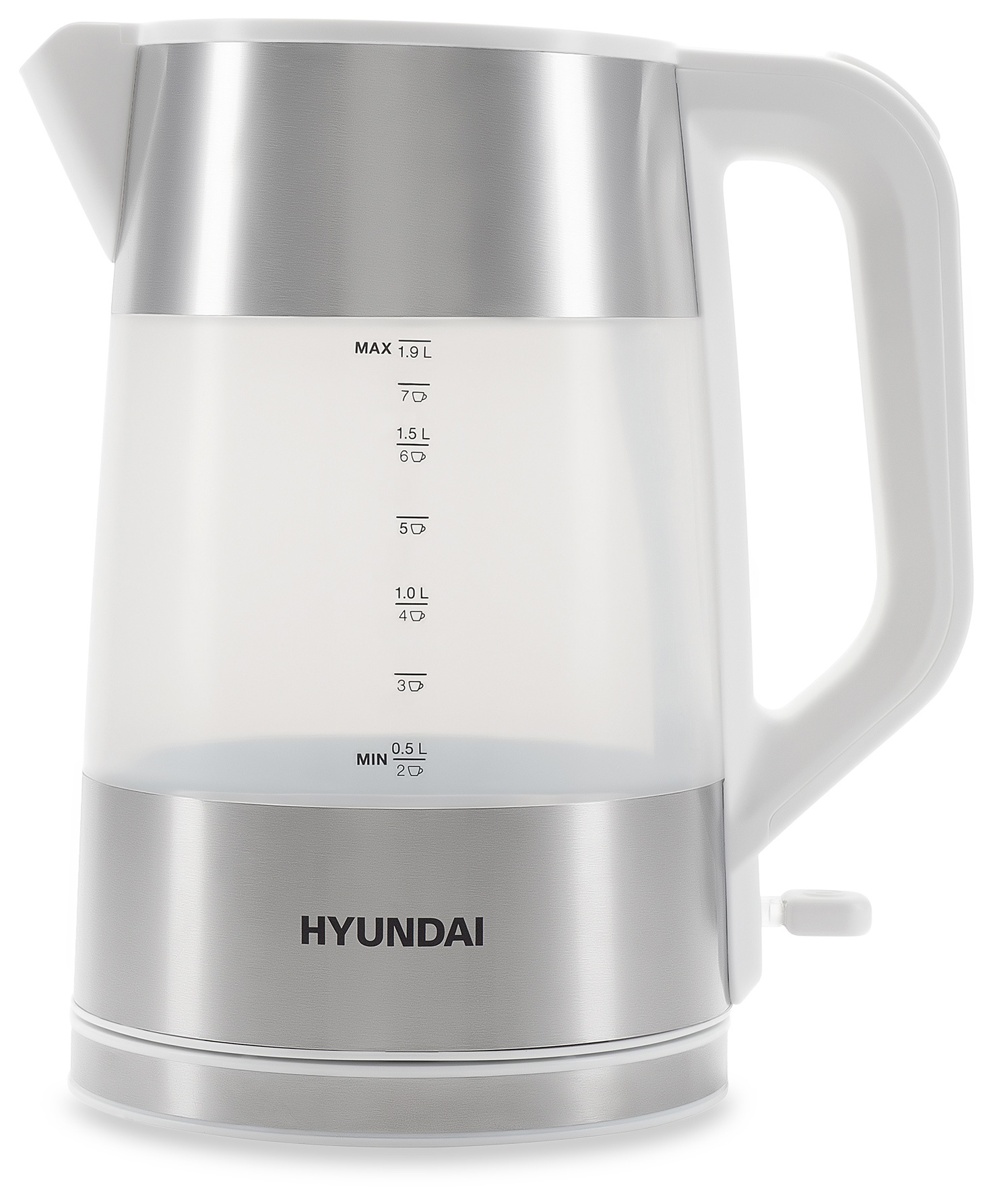 Чайник электрический Hyundai HYK-P4025 1.9л. 2200Вт белый корпус: пластик