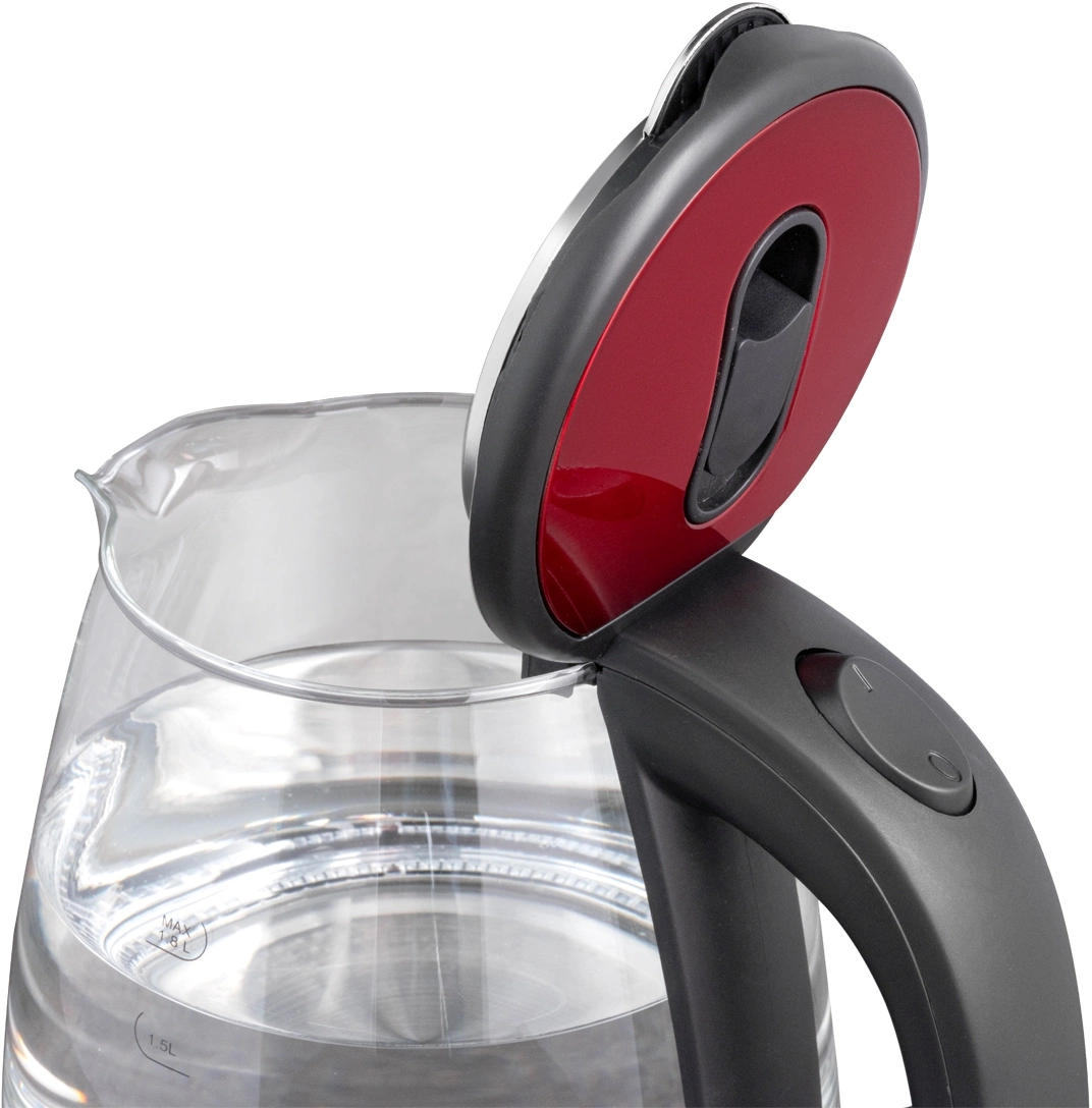 Чайник электрический Scarlett SC-EK27G65 1.8л. 1800Вт красный/черный корпус: стекло/металл/пластик