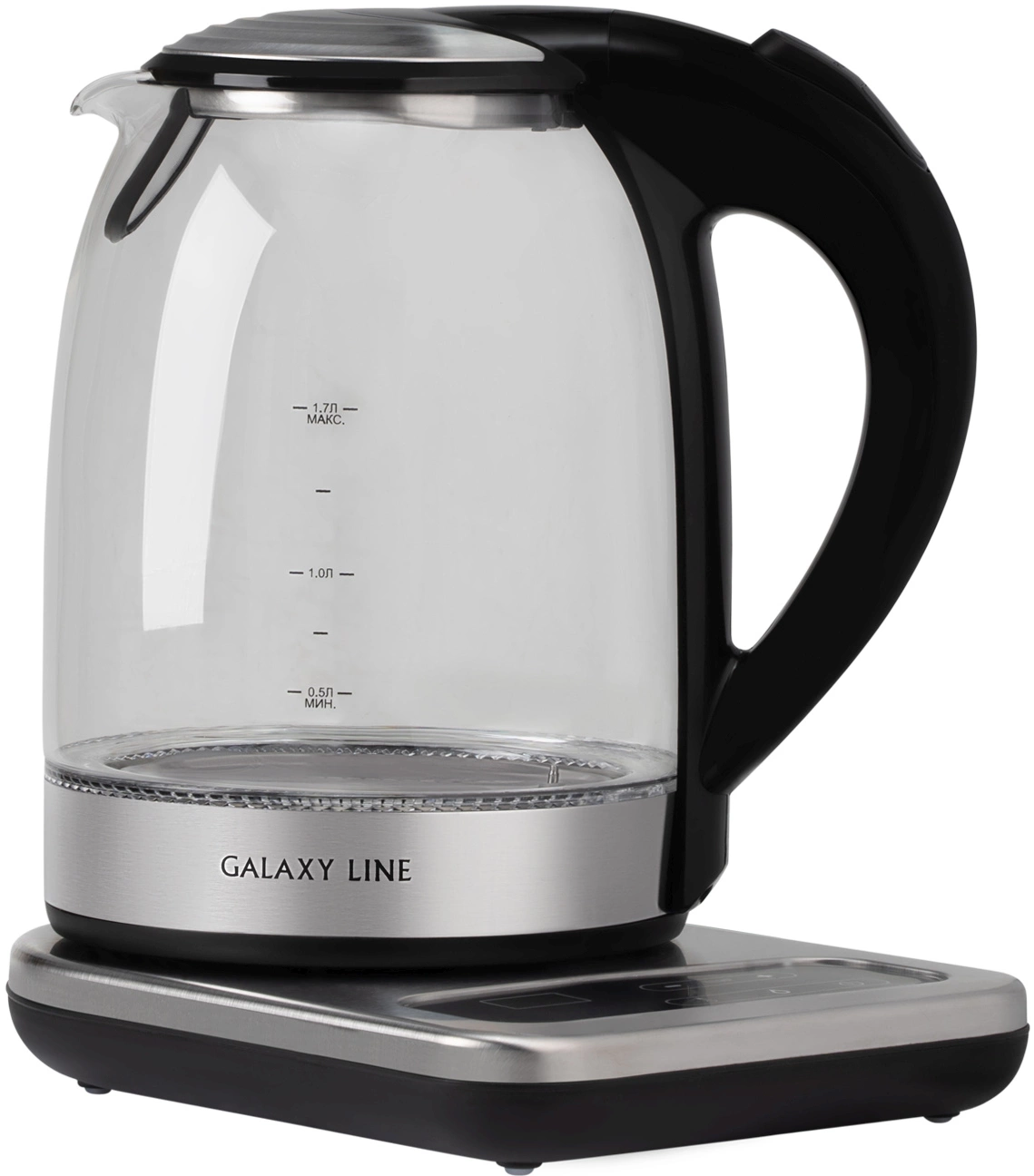 Чайник электрический Galaxy Line GL 0593 1.7л. 2200Вт прозрачный корпус: стекло/металл/пластик (7010105930)