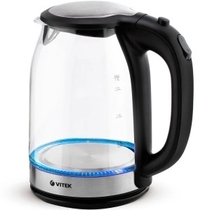 Чайник электрический Vitek VT-7095 1.8л. 2200Вт прозрачный корпус: стекло