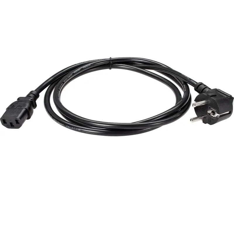 Кабель/ Кабель комп - розетка 220V EU (угловой) 3GX1,5mm2, 1,8m, медь, Telecom