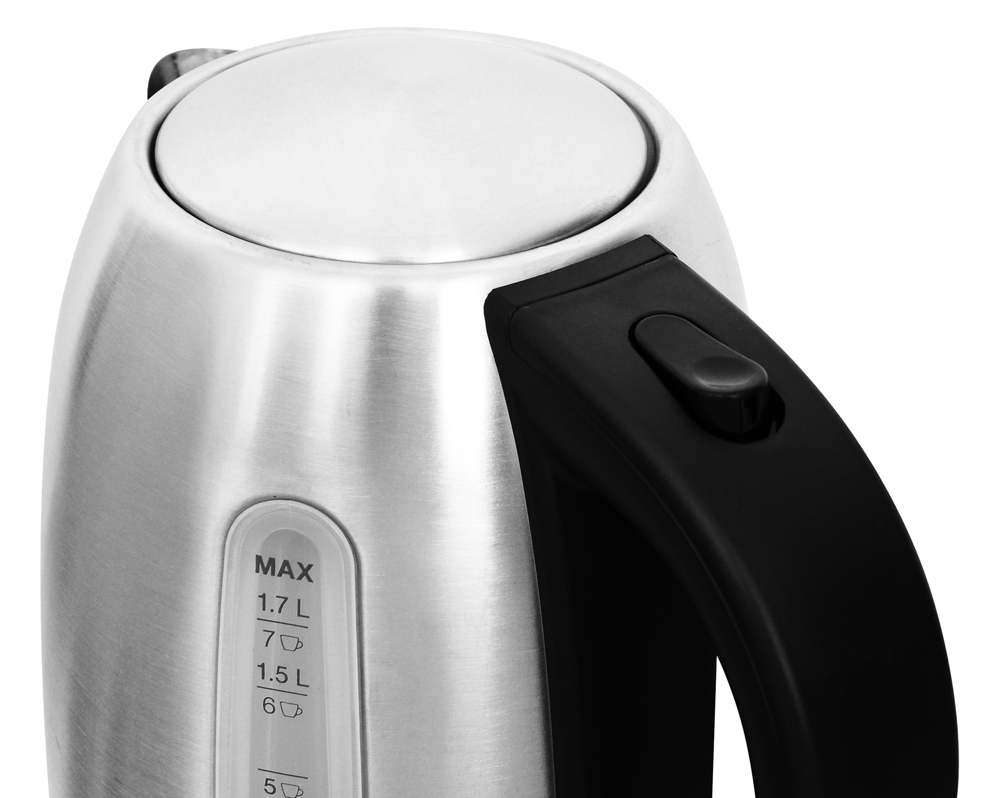 Чайник электрический Hyundai HYK-S2014 1.7л. 2000Вт серебристый/черный корпус: металл