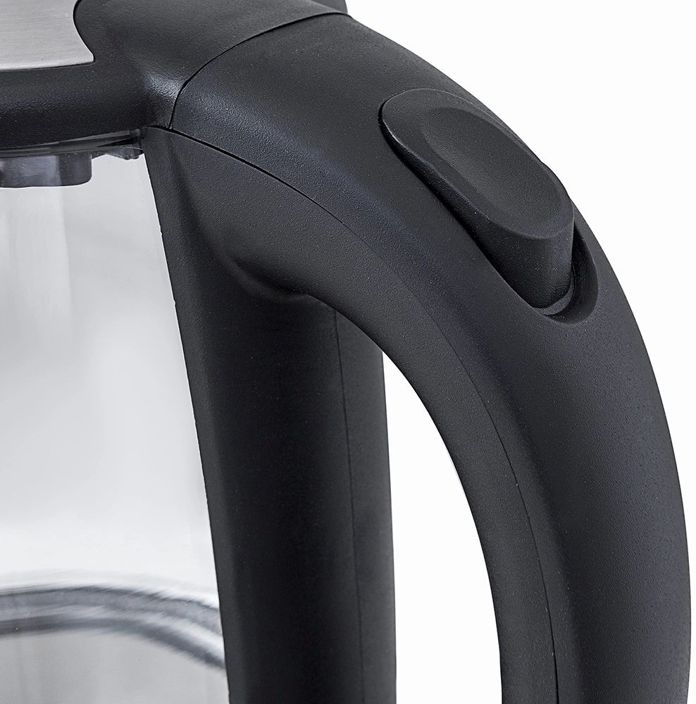 Чайник электрический Kitfort КТ-619 1.7л. 2200Вт серебристый/черный корпус: стекло/металл