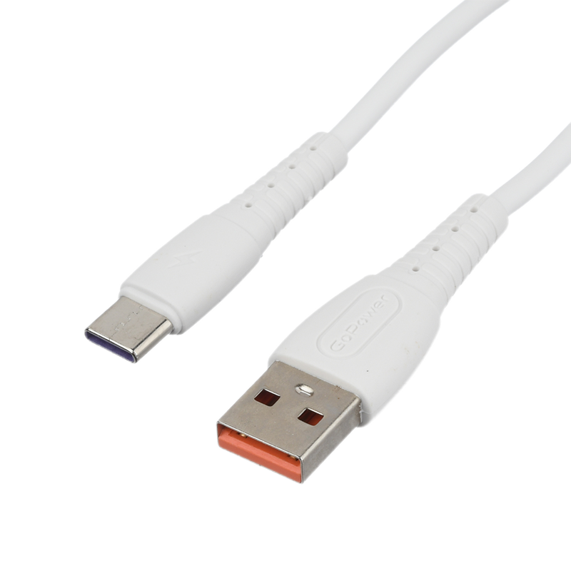 Кабель/ Кабель GoPower GP07T USB (m)-Type-C (m) 1.0м 2.4A силикон белый (1/200/800)