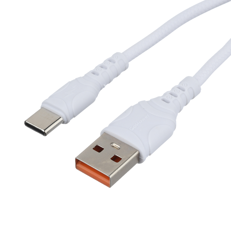 Кабель/ Кабель GoPower GP06T USB (m)-Type-C (m) 1.0м 2.4A ПВХ белый (1/200/800)