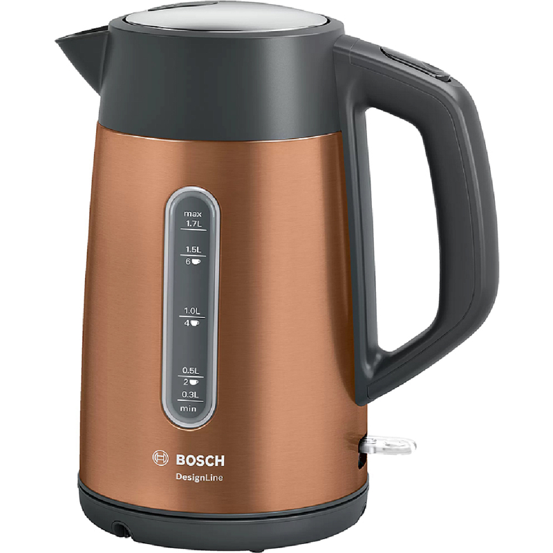 Чайник электрический Bosch TWK4P 1.7л. 2400Вт коричневый корпус: металл/пластик (TWK4P439)