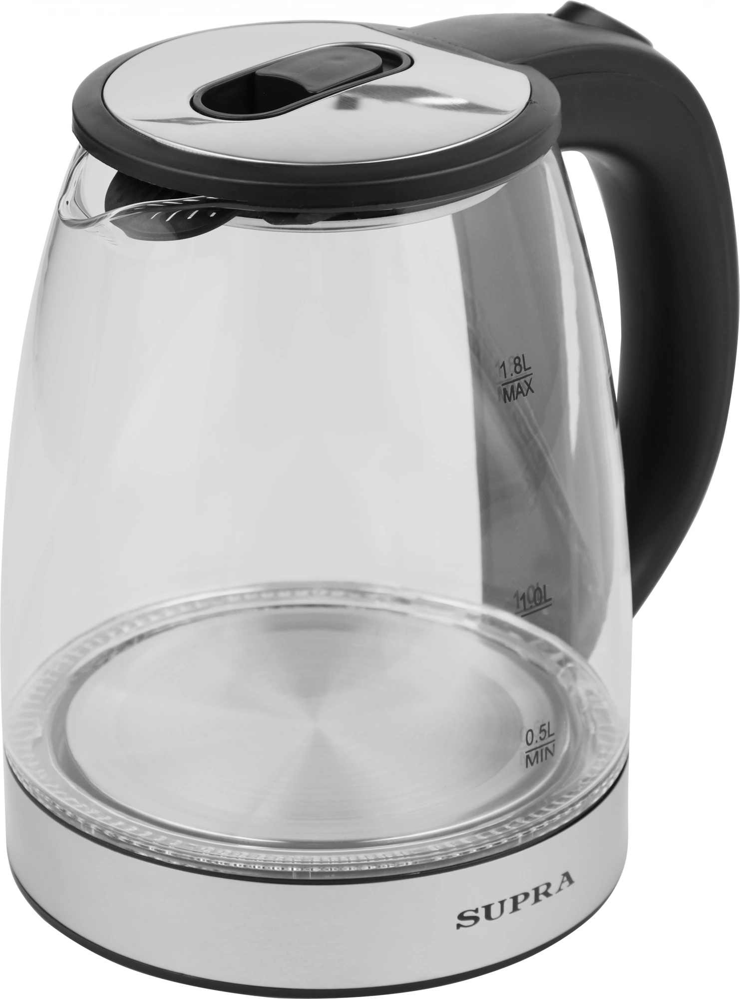 Чайник электрический Supra KES-1852G 1.8л. 1500Вт черный корпус: стекло
