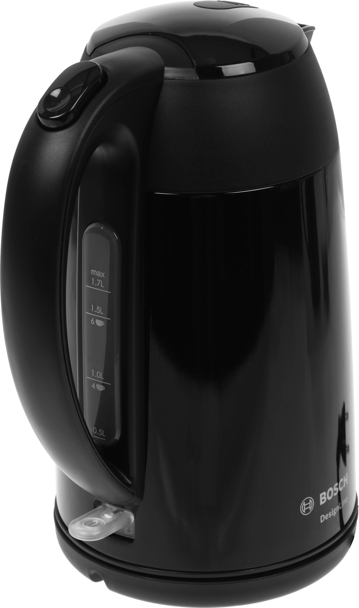 Чайник BOSCH/ мощность — 2400Вт; объем — 1.7л; корпус — нержавеющая сталь; фильтр от накипи, цвет — черный