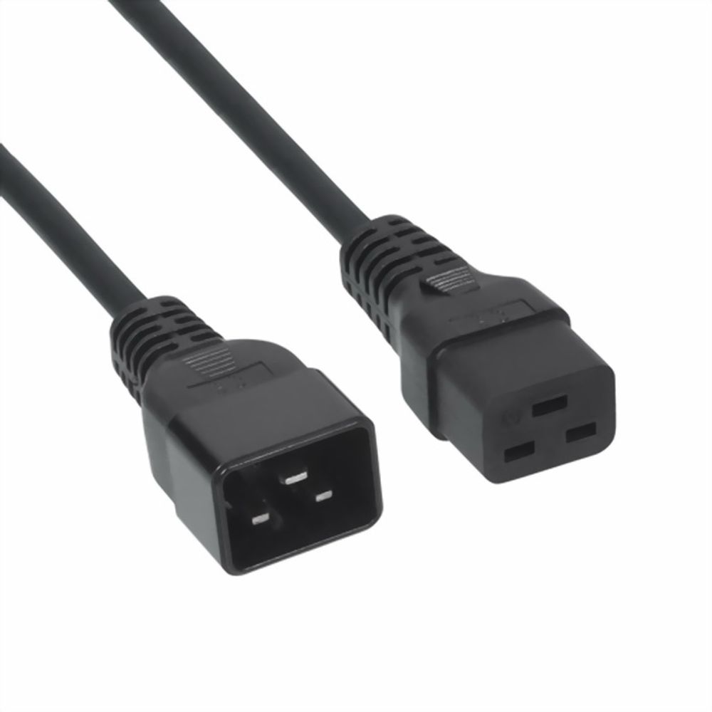 Кабель Cablexpert Кабель питания для UPS Cablexpert PC-189-C19, 1.5м, С19 - C20, 16А, черный, с заземлением (07