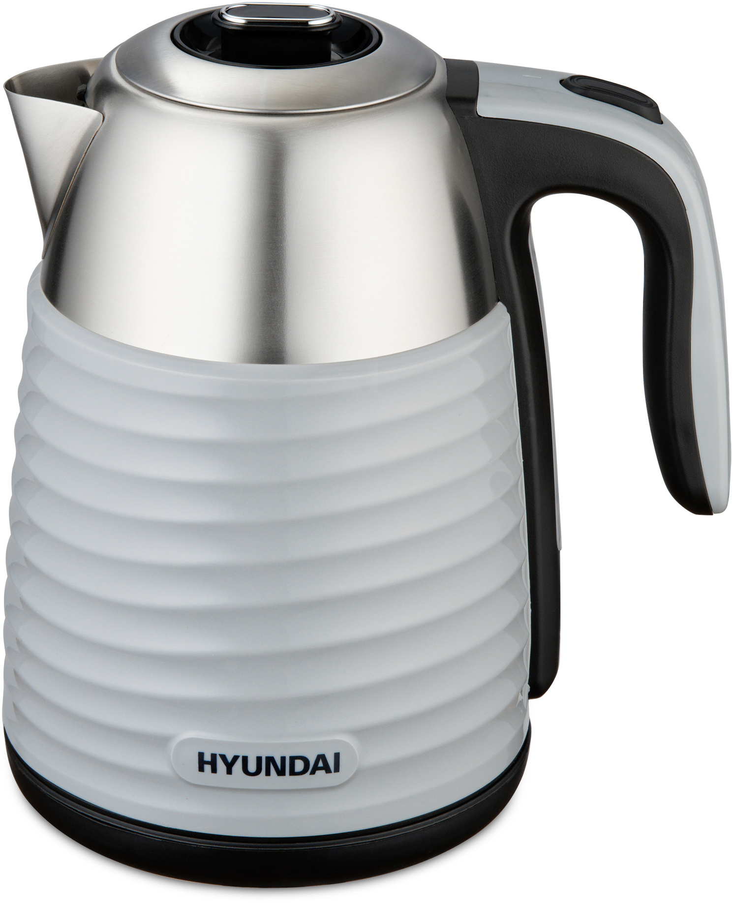 Чайник электрический Hyundai HYK-S4804 1.7л. 2200Вт серый/черный корпус: металл