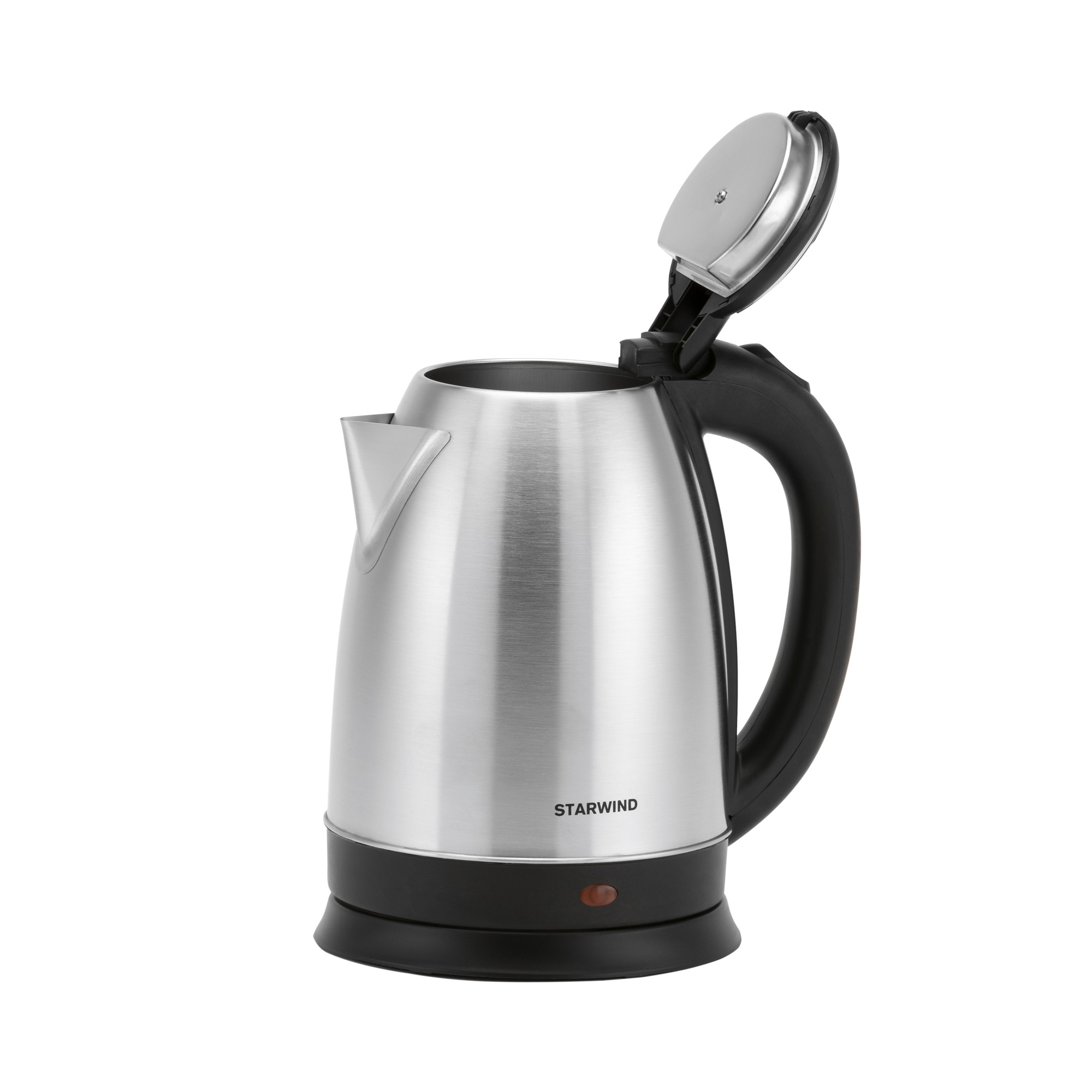 Чайник электрический Starwind SKS1051 1.8л. 1500Вт серебристый матовый/черный корпус: металл/пластик