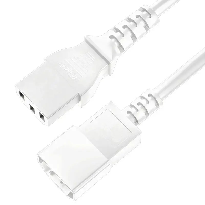 GCR Кабель питания удлинитель 2.0m, С13 - С14, белый, 3*0,75mm