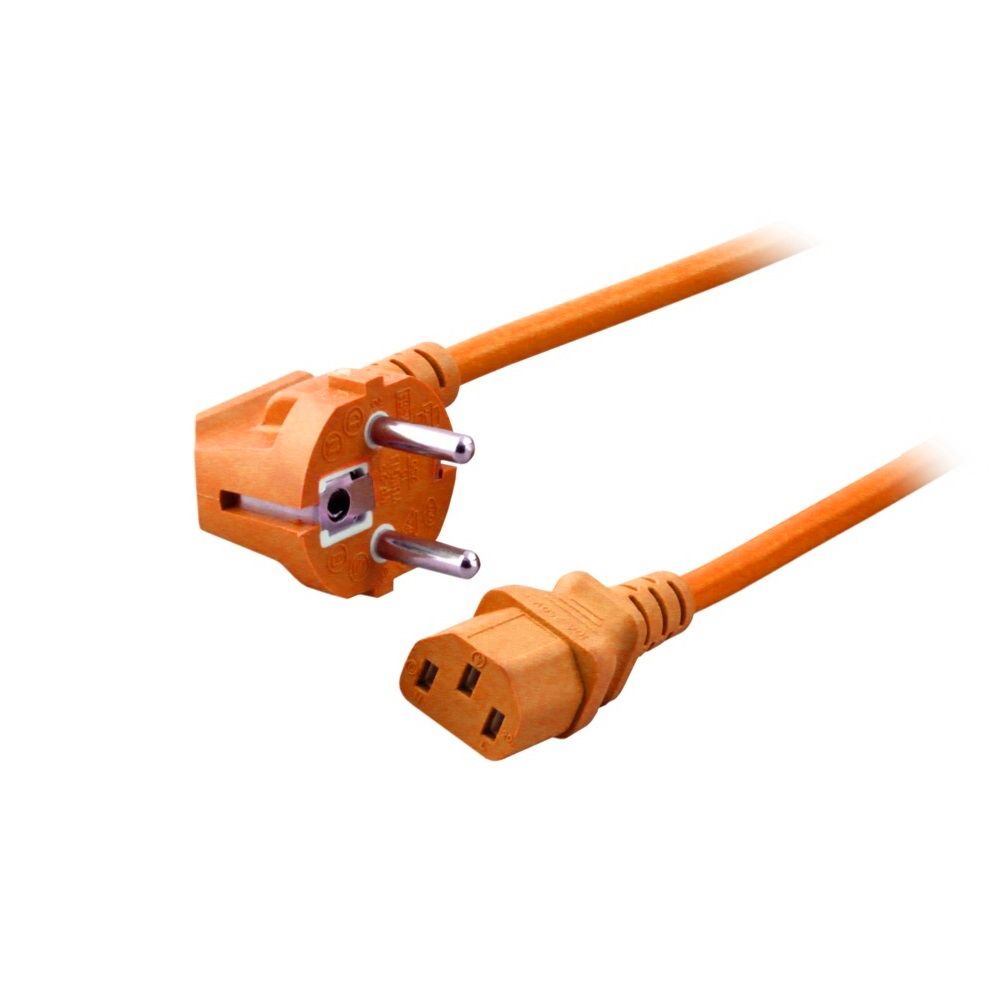 Кабель ACD ZJE-001 Шнур (кабель питания) ACD SUPER HEAVY DUTY 3*2,5 S22C13, (Schuko - C13), 10А, оранжевый, 2,0 м {50}