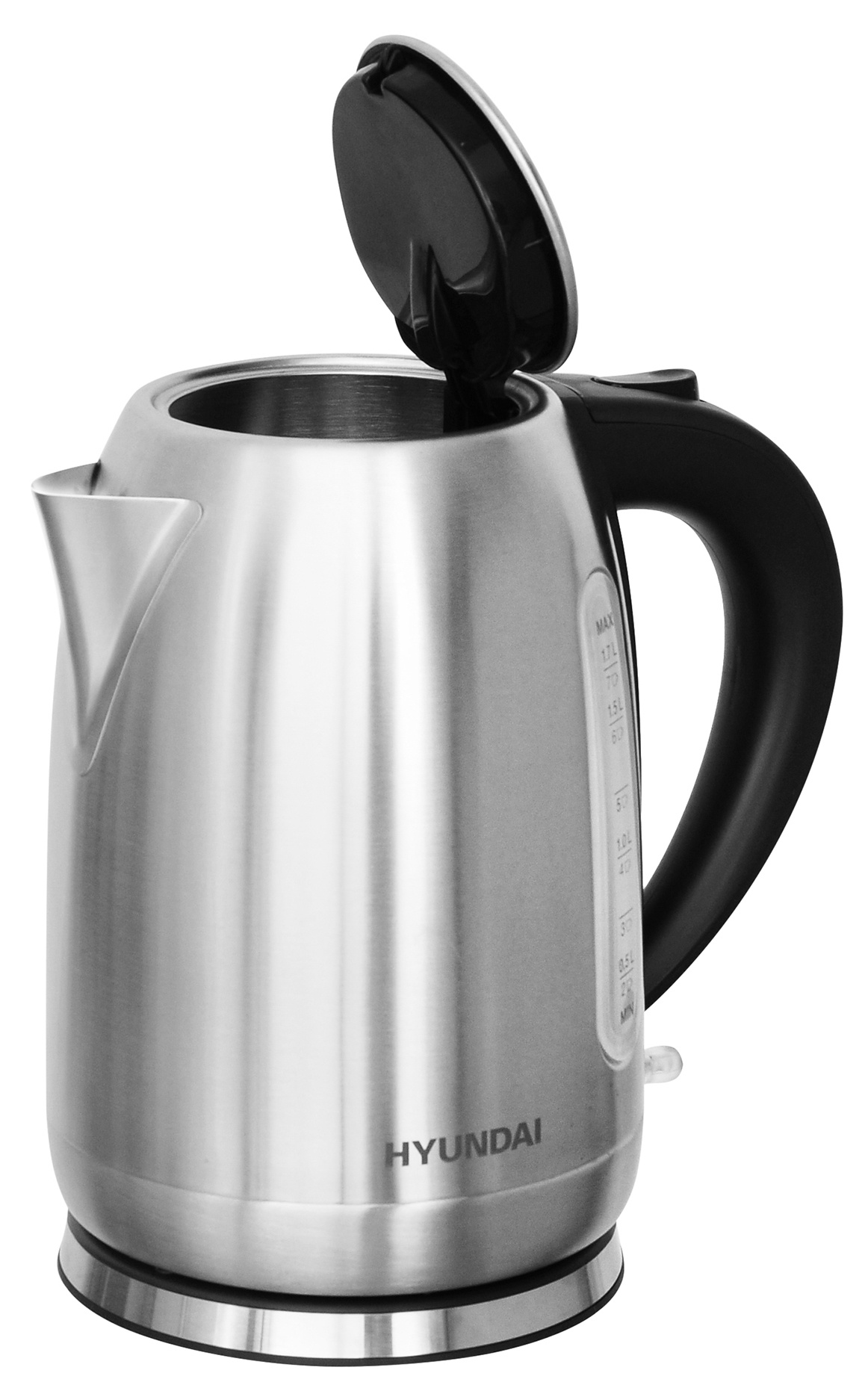 Чайник электрический Hyundai HYK-S2014 1.7л. 2000Вт серебристый/черный корпус: металл