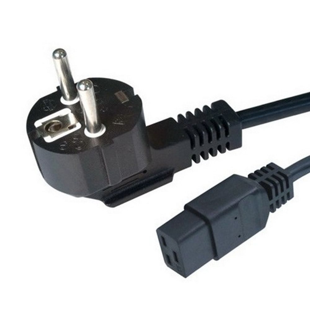 Кабель Cablexpert Кабель питания для UPC Cablexpert PC-186-C19, 1.8м, Schuko-С19, 16А, Сечение провода: 1,5 мм2,