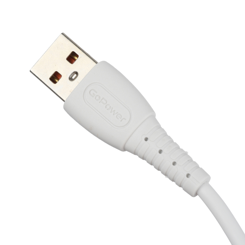Кабель/ Кабель GoPower GP07T USB (m)-Type-C (m) 1.0м 2.4A силикон белый (1/200/800)