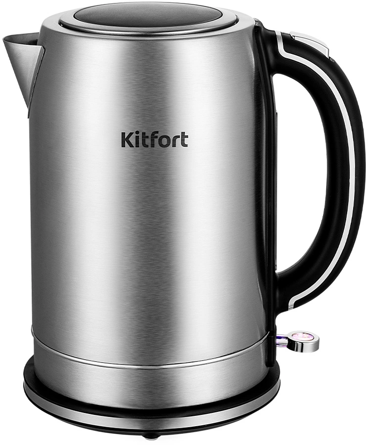 Чайник электрический Kitfort КТ-6175 1.7л. 2200Вт серебристый/черный корпус: металл/пластик