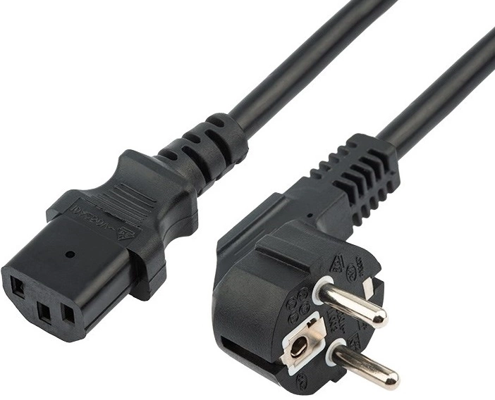 Шнур питания Rexant 04-2731 Schuko-C13 проводник.:3x0.75мм2 0.6м 220В черный