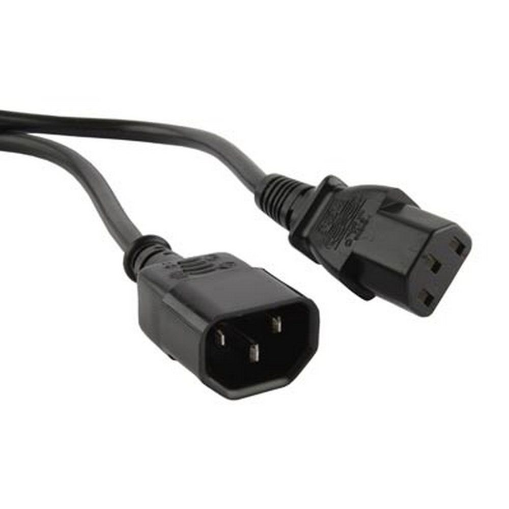 Сетевой кабель Hyperline PWC-IEC13-IEC14-0.5-BK Кабель питания монитор- компьютер IEC 320 C13 - IEC 320 C14 