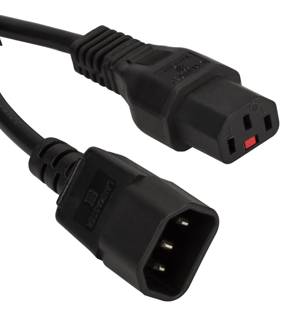 Шнур питания Lanmaster LAN-PP13/14-3.0-BK (упак.:1шт) 1м черный