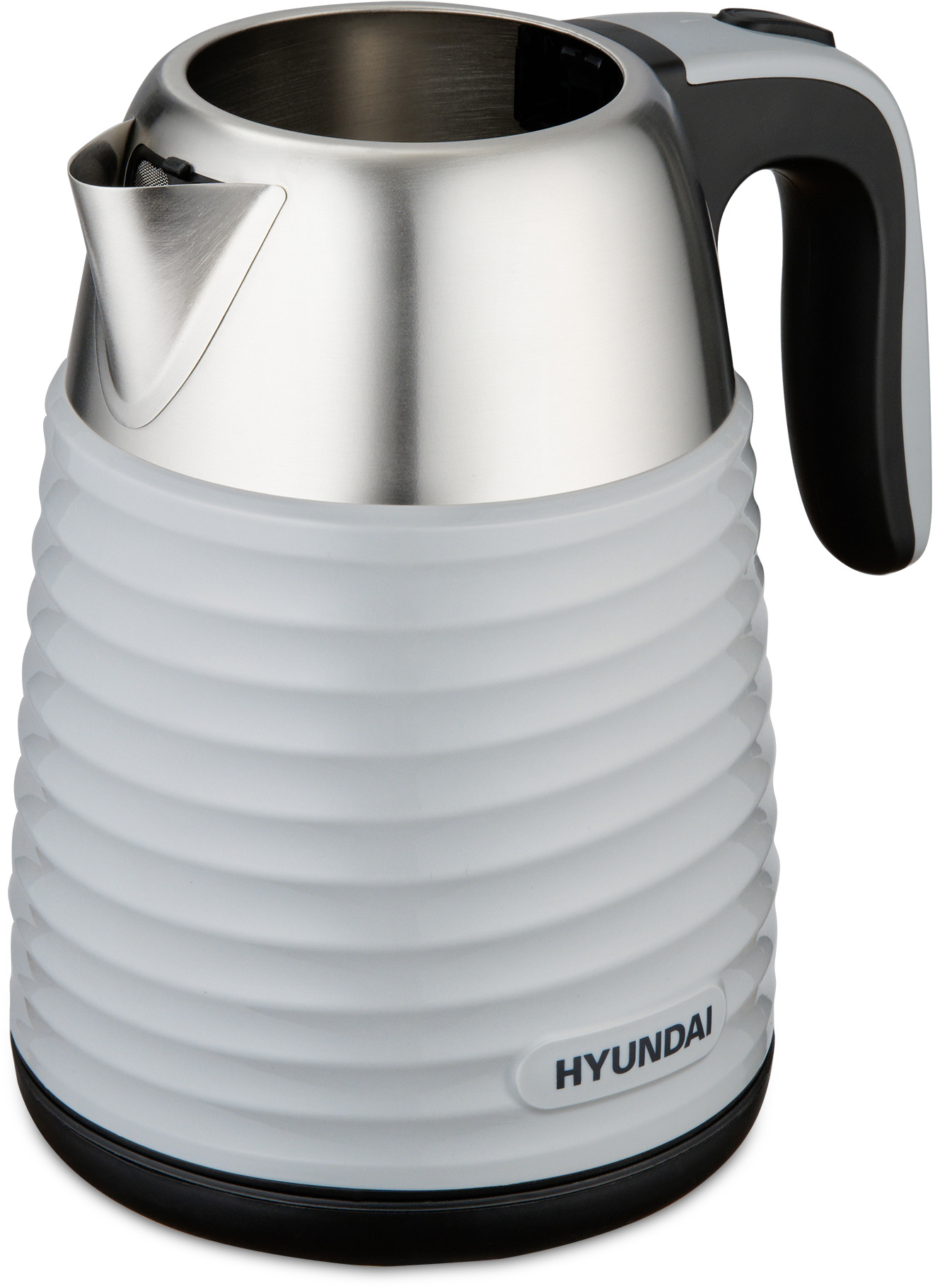 Чайник электрический Hyundai HYK-S4804 1.7л. 2200Вт серый/черный корпус: металл