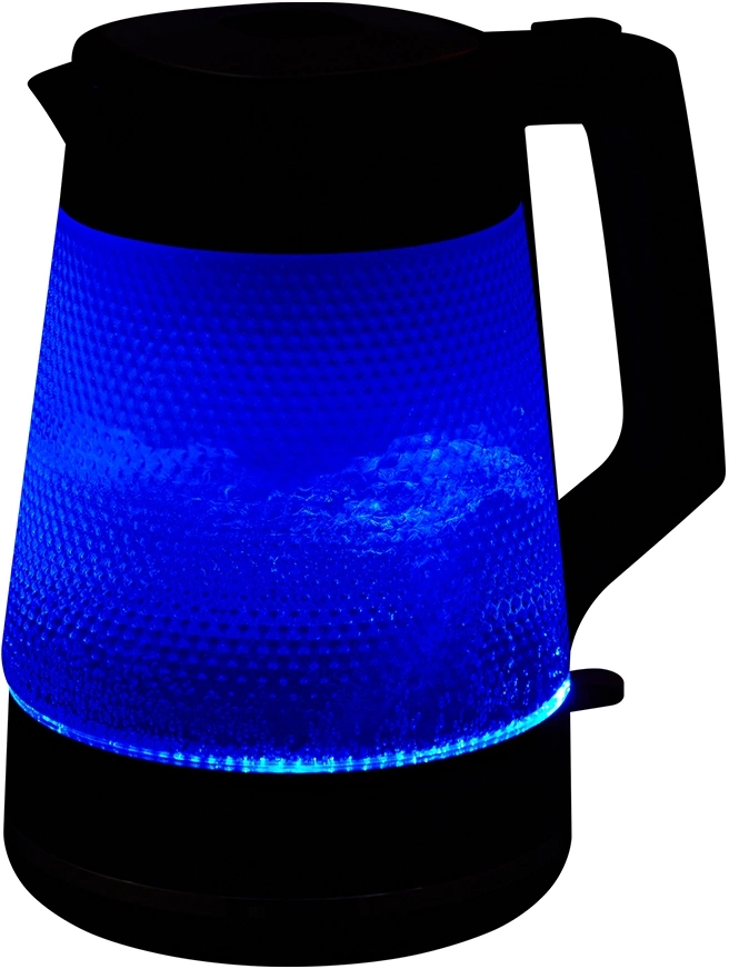 Чайник электрический Kitfort КТ-6710 1.7л. 2200Вт черный/серебристый корпус: стекло/металл/пластик