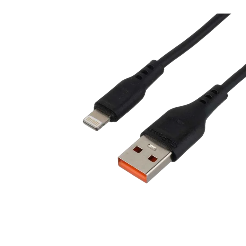 Кабель/ Кабель GoPower GP01L-2M USB (m)-Lightning (m) 2.0м 2.1A черный (1/200/800)