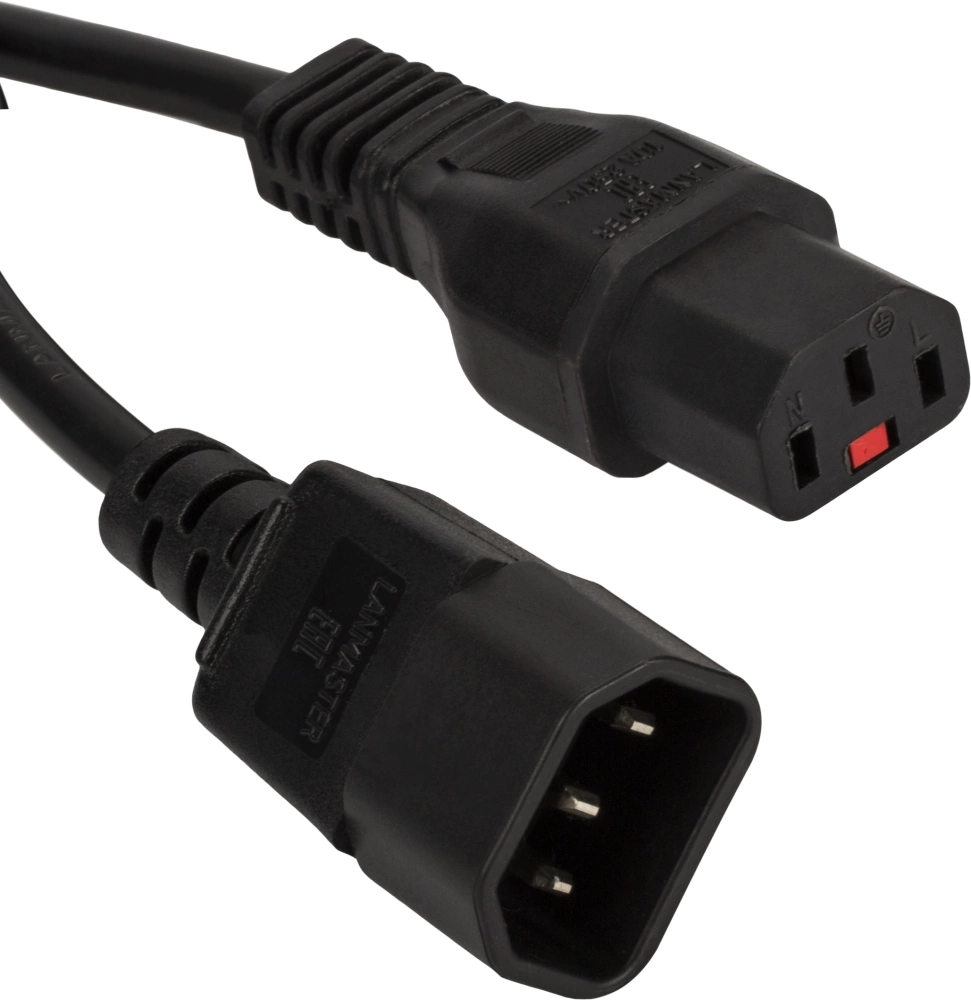 Шнур питания Lanmaster LAN-PP13L/14-1.5-BK C13-С14 проводник.:3x0.75мм2 1.5м 220В 10А (упак.:1шт) черный