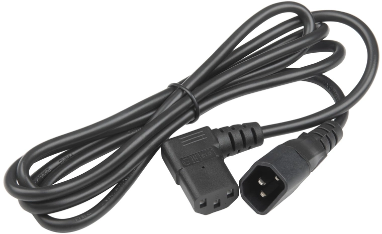 Кабель питания монитор-компьютер PWC-IEC13A-IEC14-1.8-BK   IEC320 C13 (угловая) - IEC320 C14 (3x0.75) 10A, прямая вилк