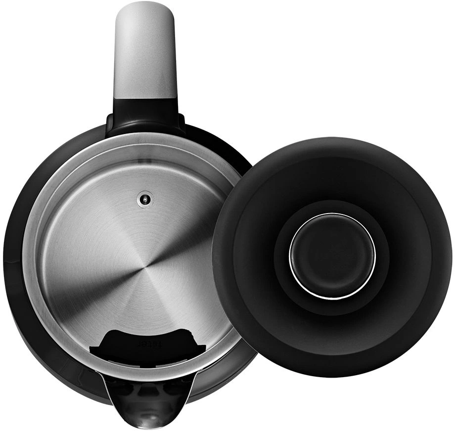 Чайник электрический Kitfort КТ-6648 1.7л. 2200Вт черный/нержавеющая сталь корпус: нерж.сталь/пластик