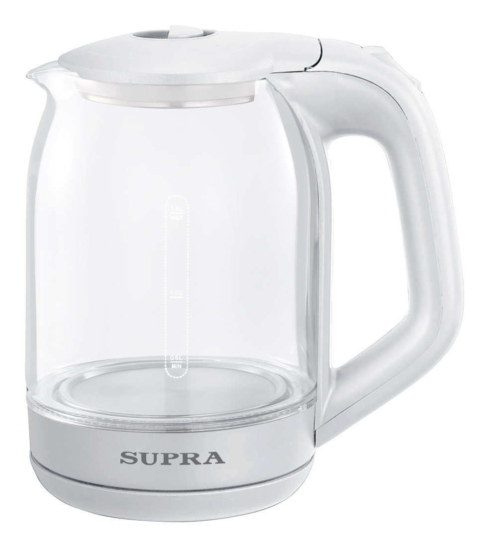 Чайник электрический Supra KES-1893 1.8л. 1500Вт белый корпус: стекло