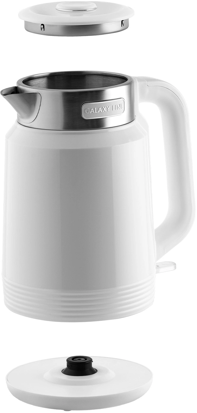 Чайник электрический Galaxy Line GL 0364 1.7л. 2200Вт белый корпус: нерж.сталь/пластик (7010103641)