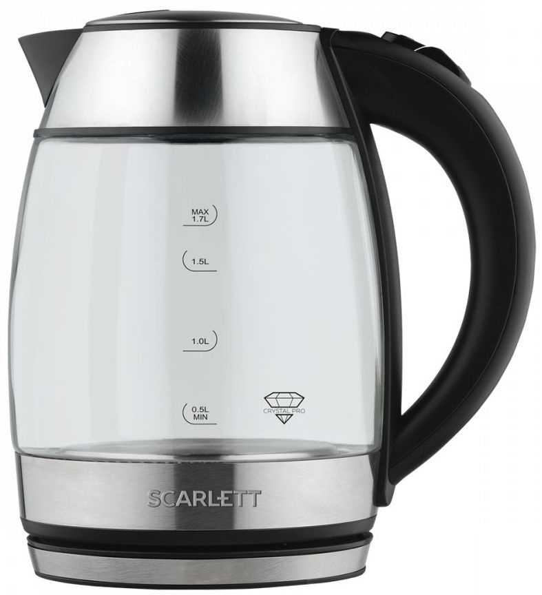 Чайник электрический Scarlett SC-EK27G94 1.7л. 2200Вт нержавеющая сталь корпус: стекло/металл (EK27G94)
