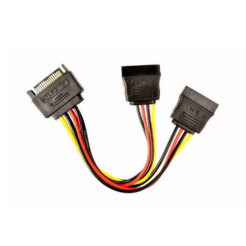 Кабель Cablexpert Кабель питания SATA Cablexpert CC-SATAM2F-01, 15pin (M)/2x15pin(F), на 2 SATA устр, 15см {400} (086