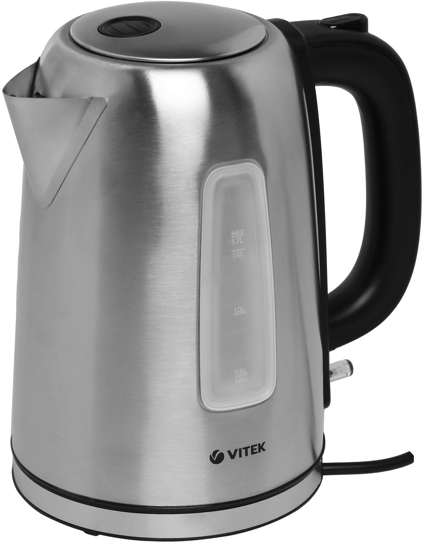Чайник электрический Vitek VT-1137 1.7л. 2200Вт серебристый матовый корпус: металл