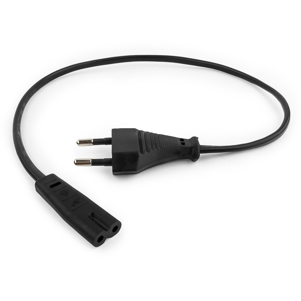 Кабель питания для аудио/видео техники Cablexpert PC-184-VDE-0.5M 0,5м, S52 - C7, VDE, 2х0,75, черный, пакет