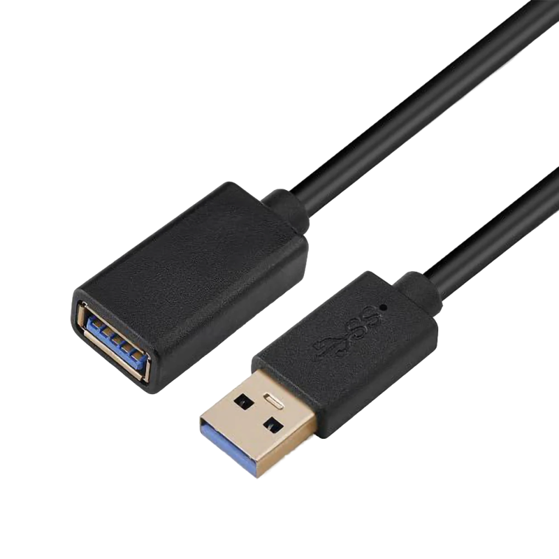 Кабель/ Кабель GoPower удлинитель USB3.0 (m)-USB (f) 0.5м ПВХ черный Premium Zip-Lock c подвесом (1/250)