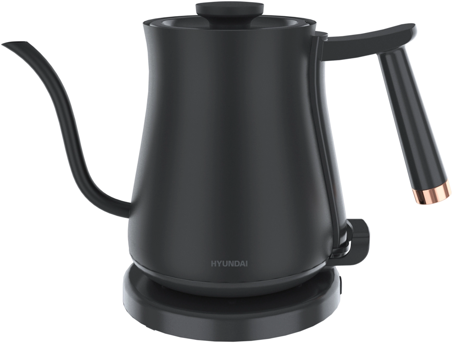 Чайник электрический Hyundai HYK-S5500 0.7л. 1000Вт черный/черный корпус: металл