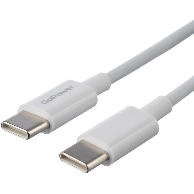 Кабель/ Кабель GoPower GP10TT-60W Type-C (m)-Type-C (m) 1.0м 60W белый (1/200/800)