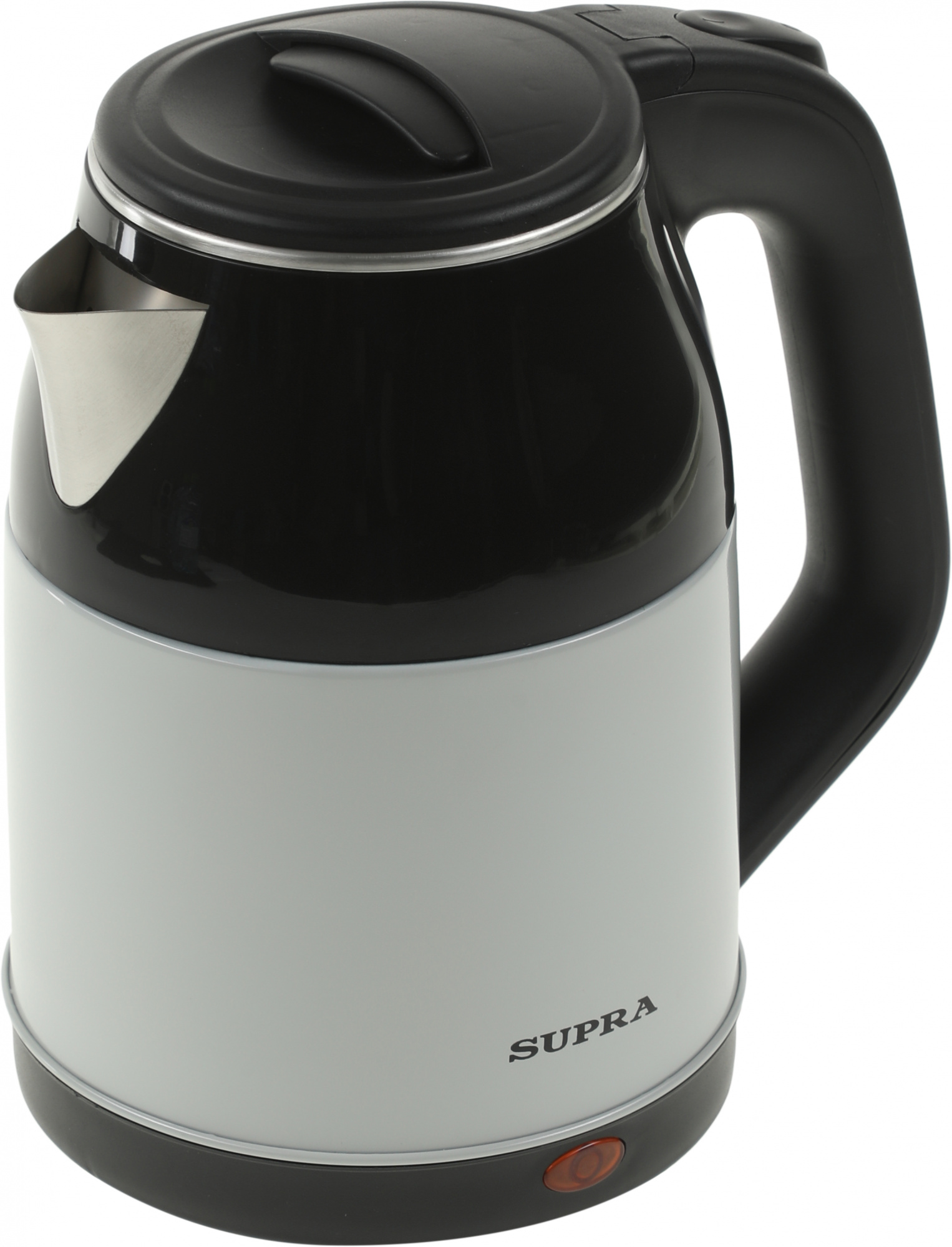Чайник электрический Supra KES-1843S 1.8л. 1500Вт черный/белый корпус: металл