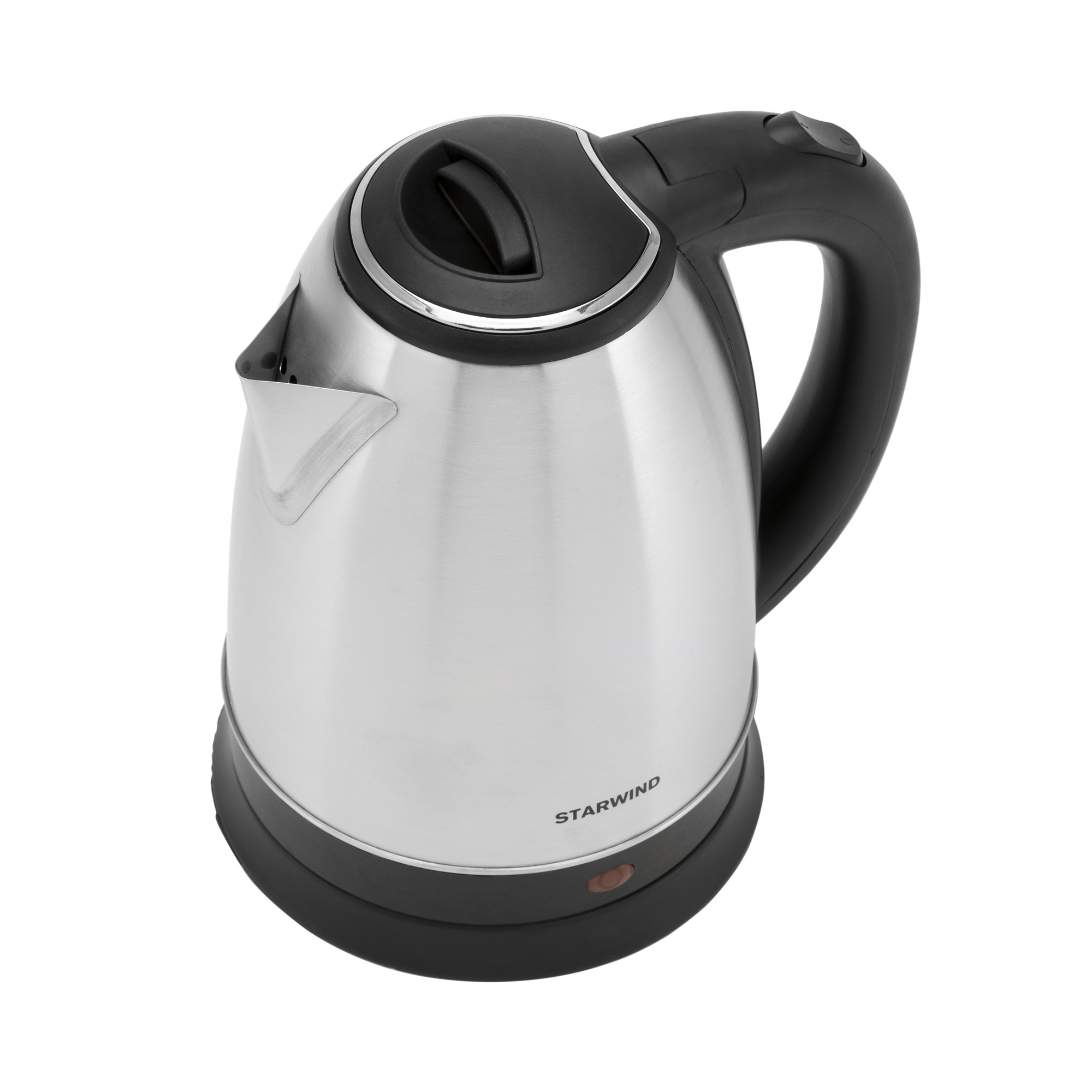 Чайник электрический Starwind SKS1051 1.8л. 1500Вт серебристый матовый/черный корпус: металл/пластик