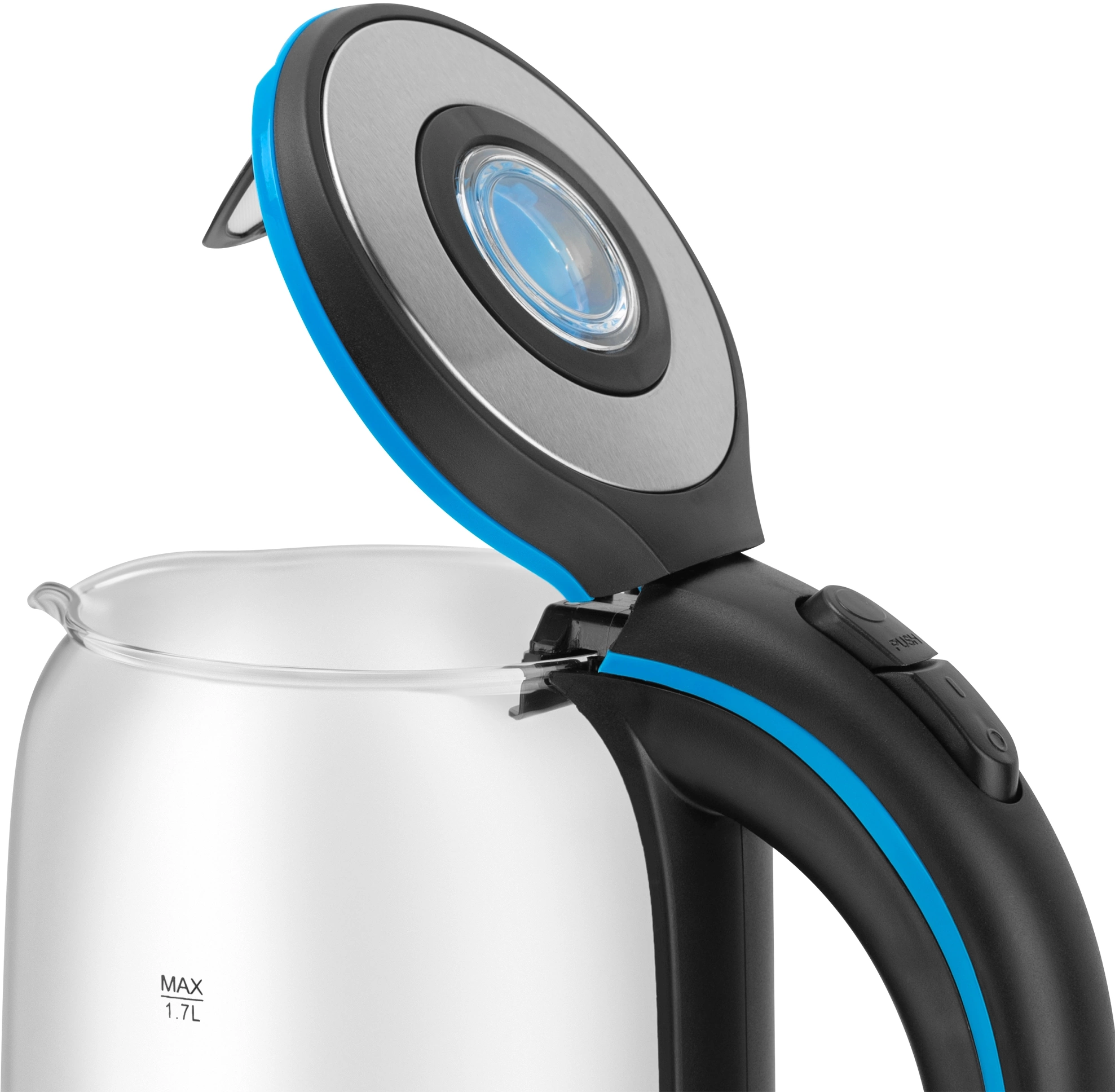 Чайник электрический Vitek VT-7028 1.7л. 2200Вт прозрачный корпус: стекло