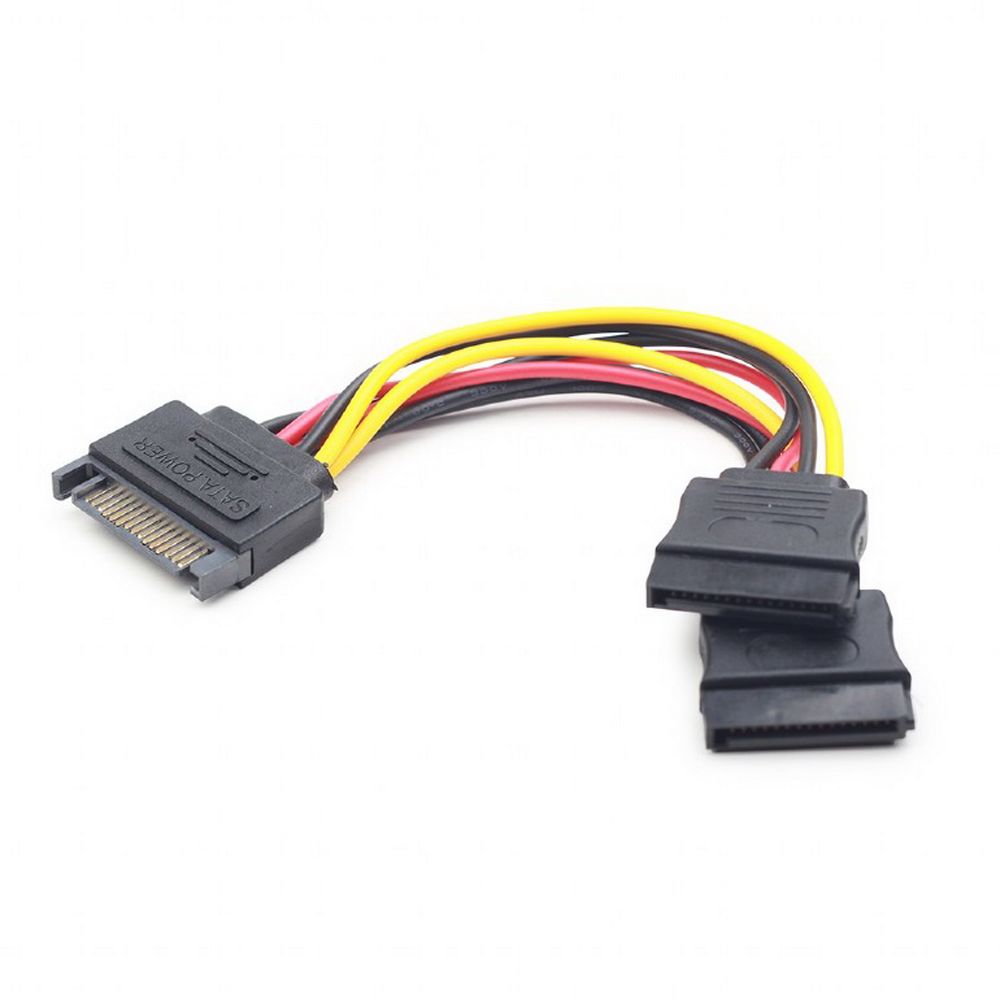 Кабель Cablexpert Кабель питания SATA Cablexpert CC-SATAM2F-01, 15pin (M)/2x15pin(F), на 2 SATA устр, 15см {400} (086