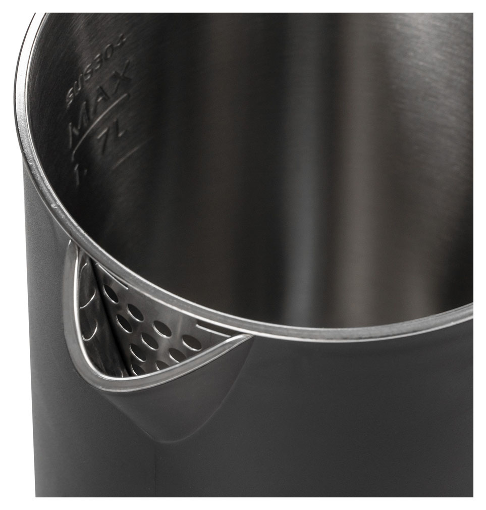 Чайник электрический Galaxy GL 0323 1.7л. 2000Вт черный корпус: пластик (ГЛ0323ЧЕРН)